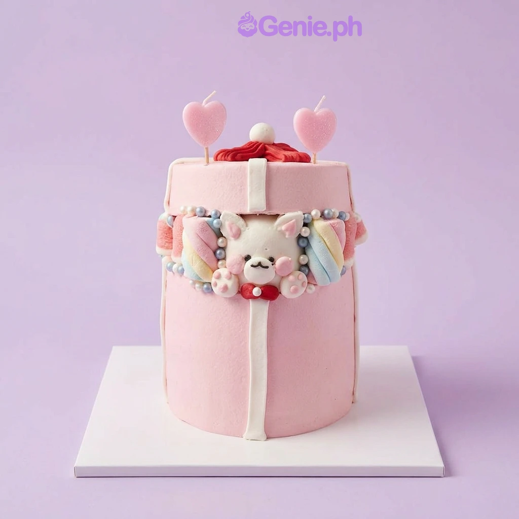 Gift Cat Cake Design Gift Cat Cake Design
