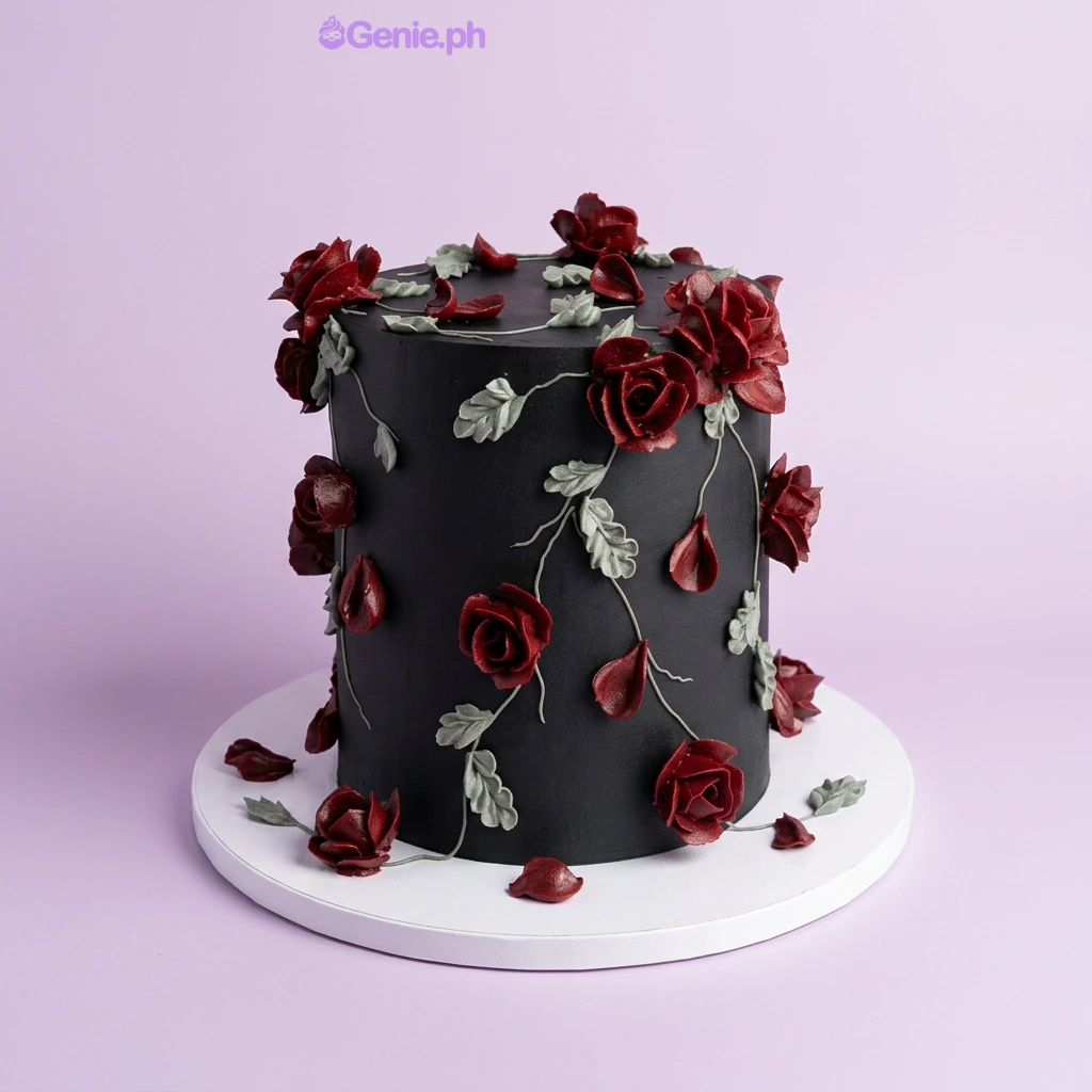 Gothic Rose Dancer Cake Design Gothic Rose Dancer Cake Design