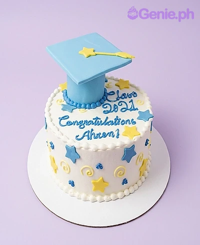 Graduation Blue Yellow Yellow Cakes Cake Design