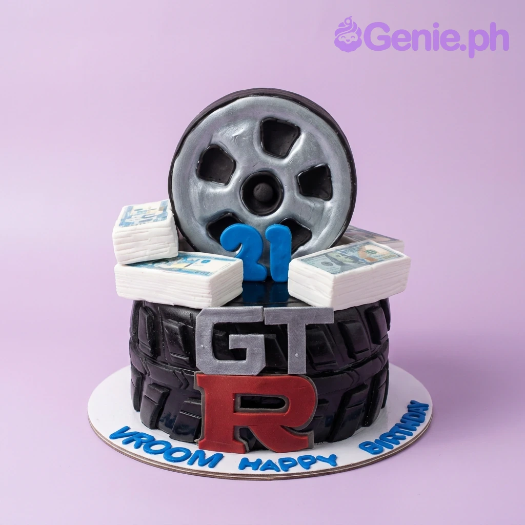 Gt-r Car Money Cake Design