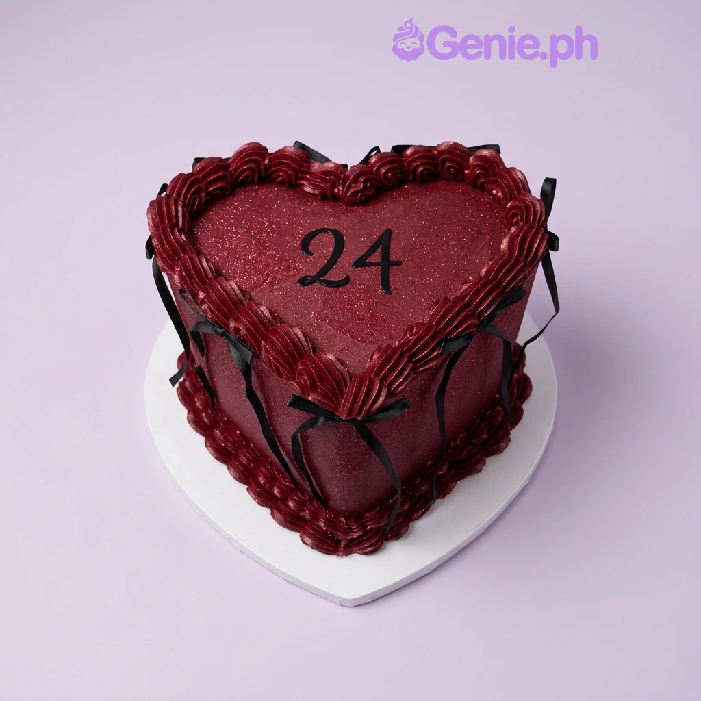 Heart Ribbon Cake Design Heart Ribbon Cake Design