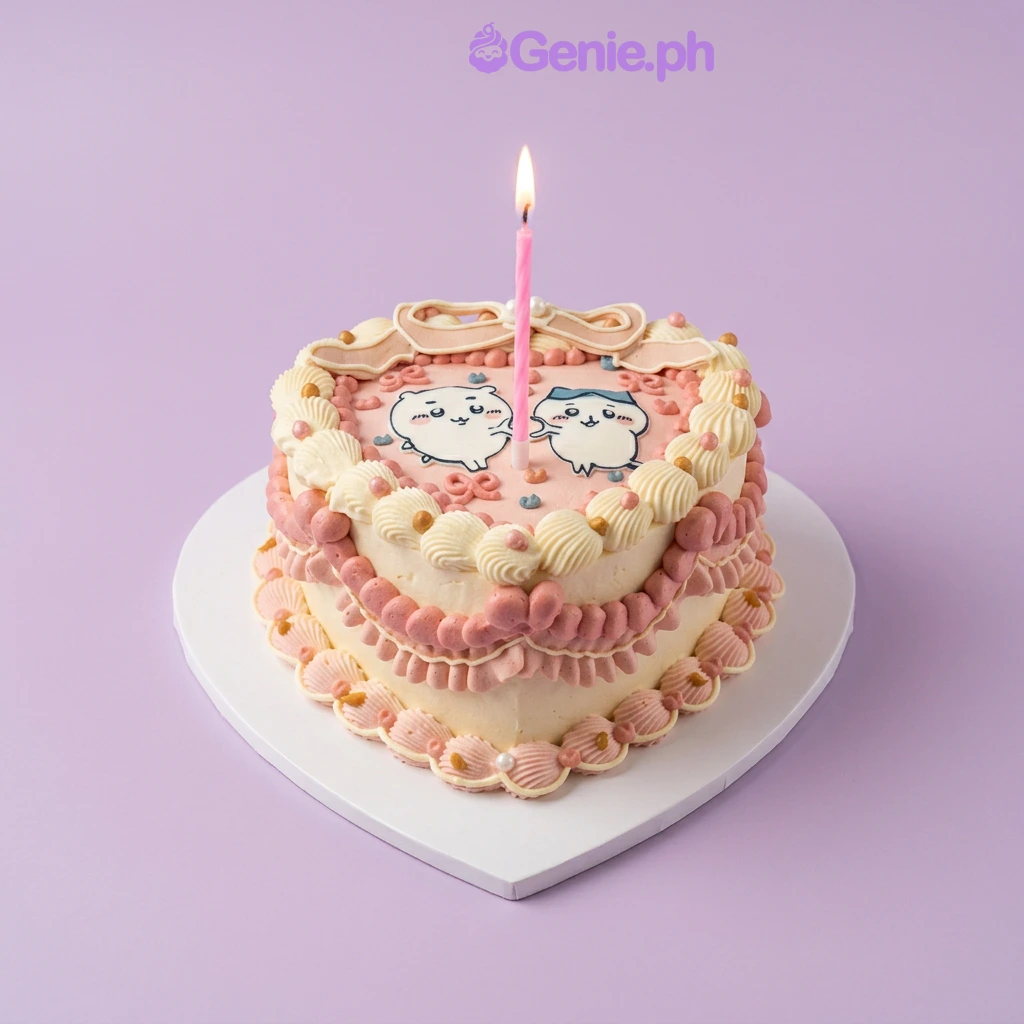 Heart Cartoon Cake Design Heart Cartoon Cake Design