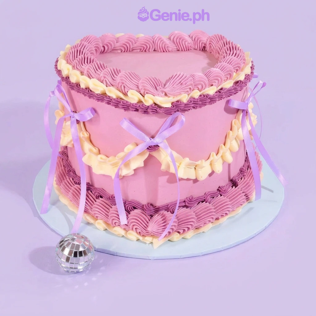 Heart Disco Cake Design Heart Disco Cake Design