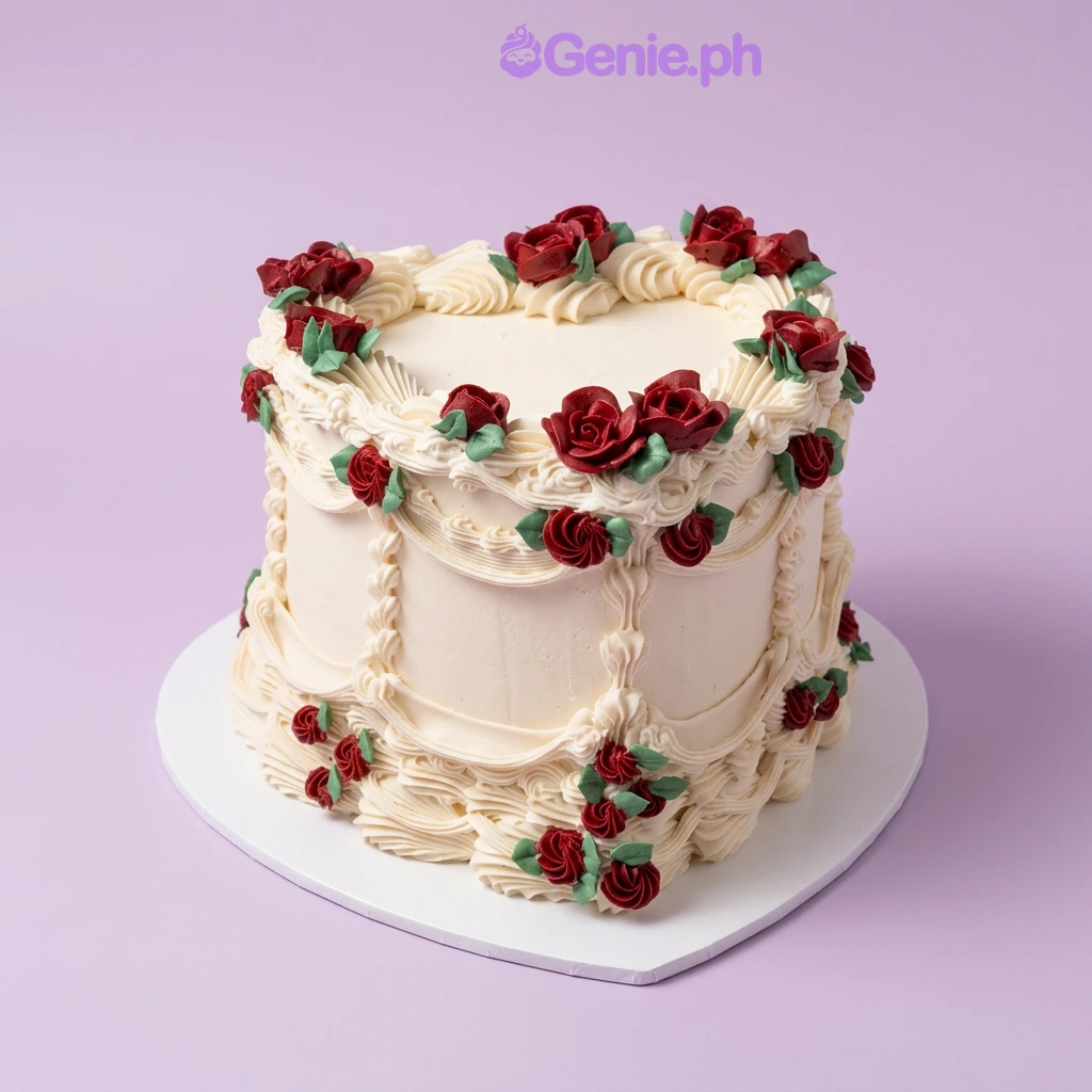 Heart Lambeth Cake Heart Lambeth Cake