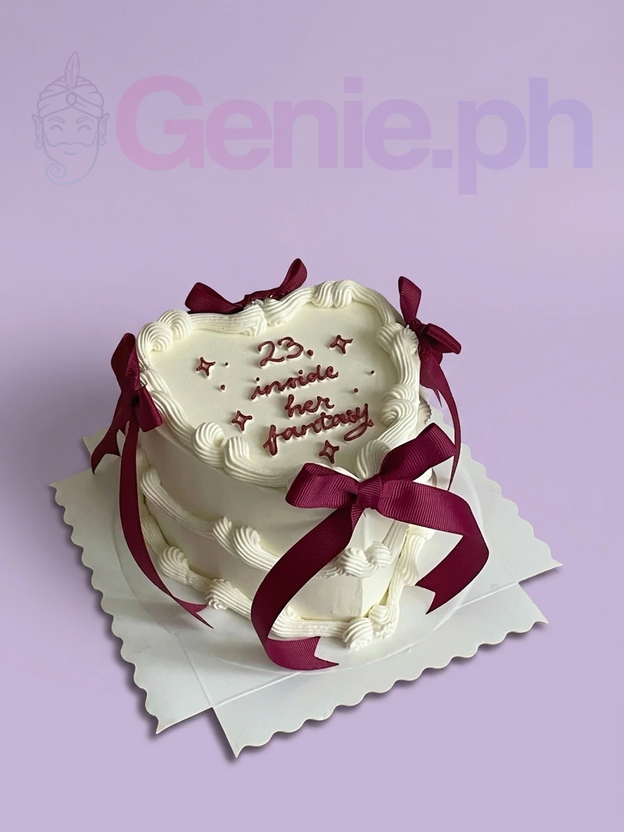 Heart Minimalist Inside Out Cake Design