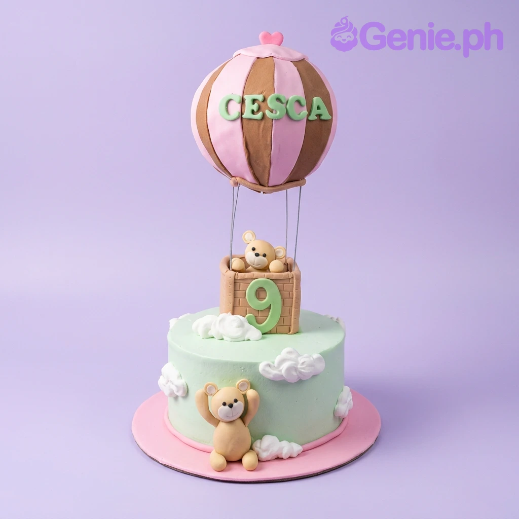 Hot Air Balloon Bear Cake Hot Air Balloon Bear Cake