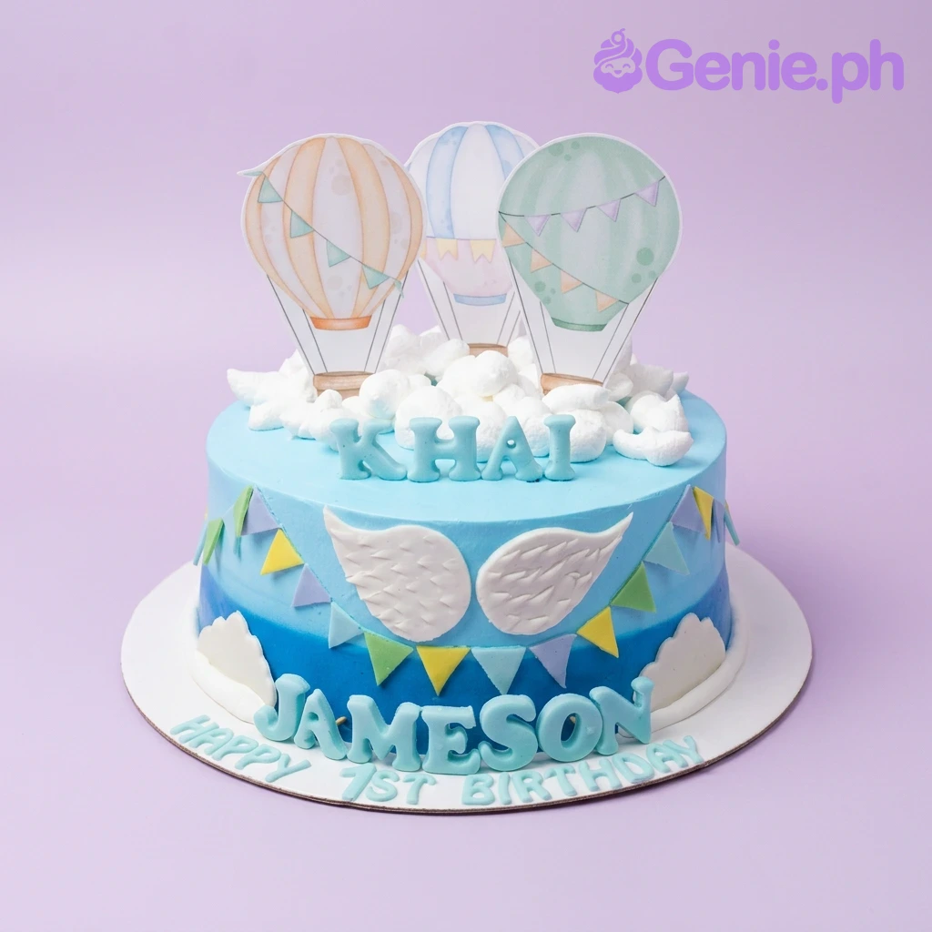Hot Air Balloon Cartoon Cake Design Hot Air Balloon Cartoon Cake Design