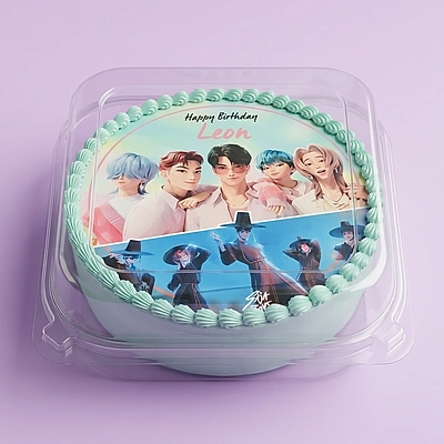 K-pop Boy Group Edible Photo Stranger Things Cake Design