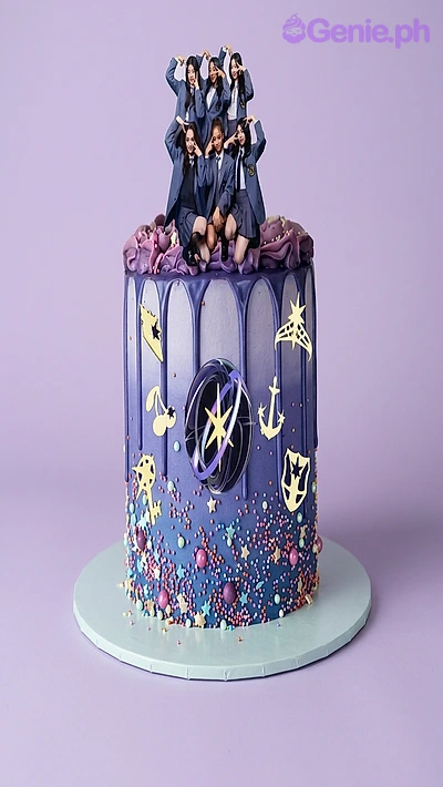 Kpop Purple Cake Design Kpop Purple Cake Design