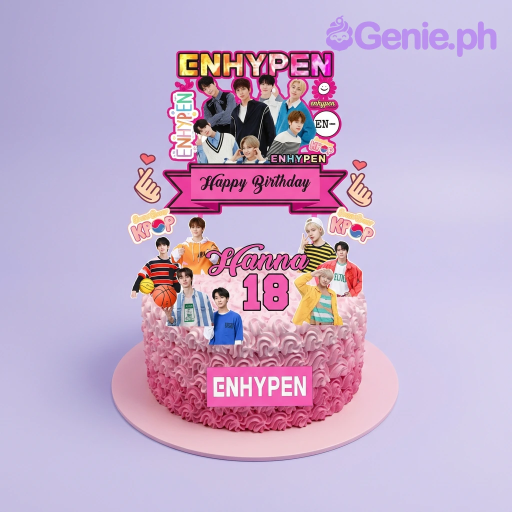 Kpop Enhypen Rosettes Cake Design Kpop Enhypen Rosettes Cake Design