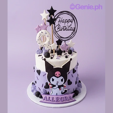 Kuromi Birthday Gothic Dark Black Purple Cake Design Kuromi Birthday Gothic Dark Black Purple Cake Design