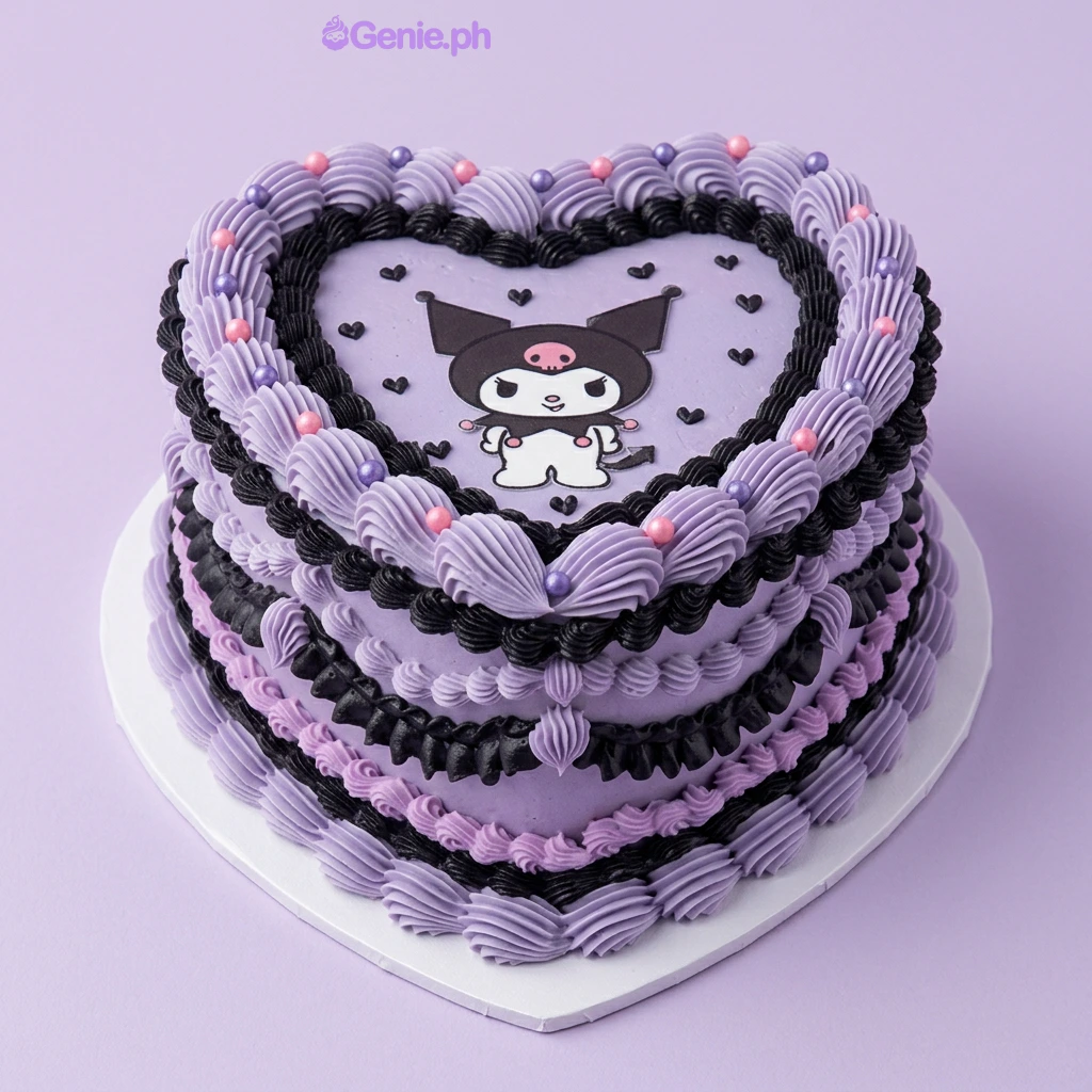 Kuromi Heart Cake