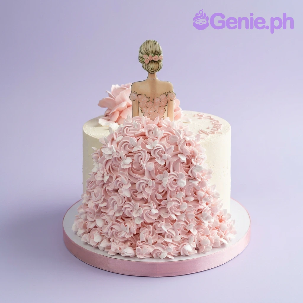 Lady Dress Chess Cake Design