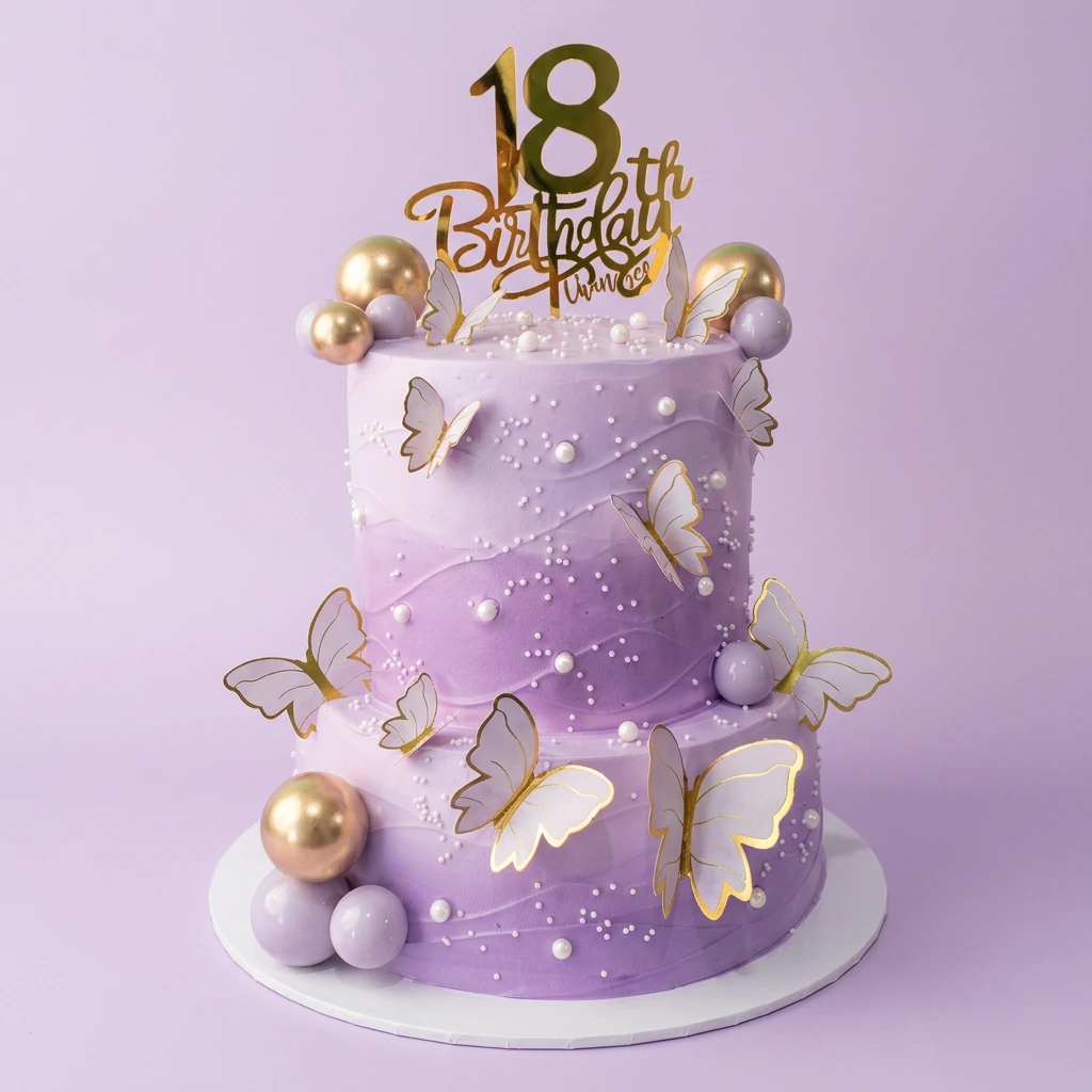 Lavender Butterfly Cake