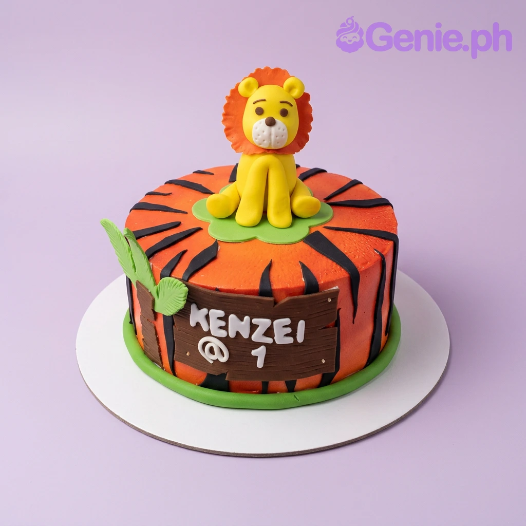 Lion Safari Ferrari Cake Design