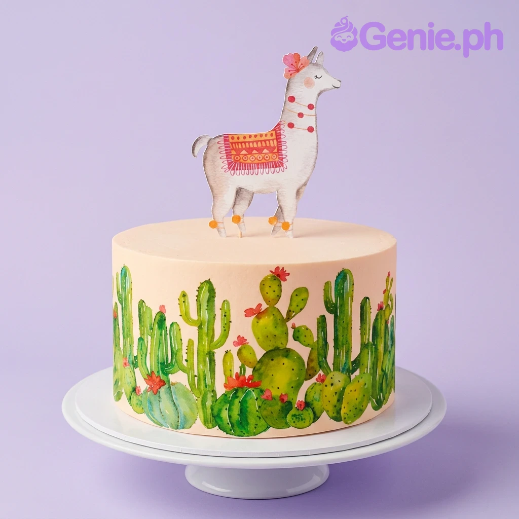 Llama Cactus Cake Llama Cactus Cake