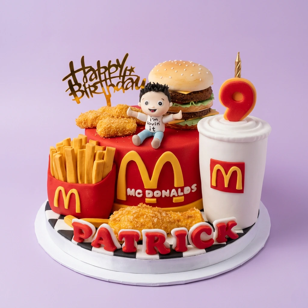 Mcdonald's Birthday Mcdonalds Cake Design