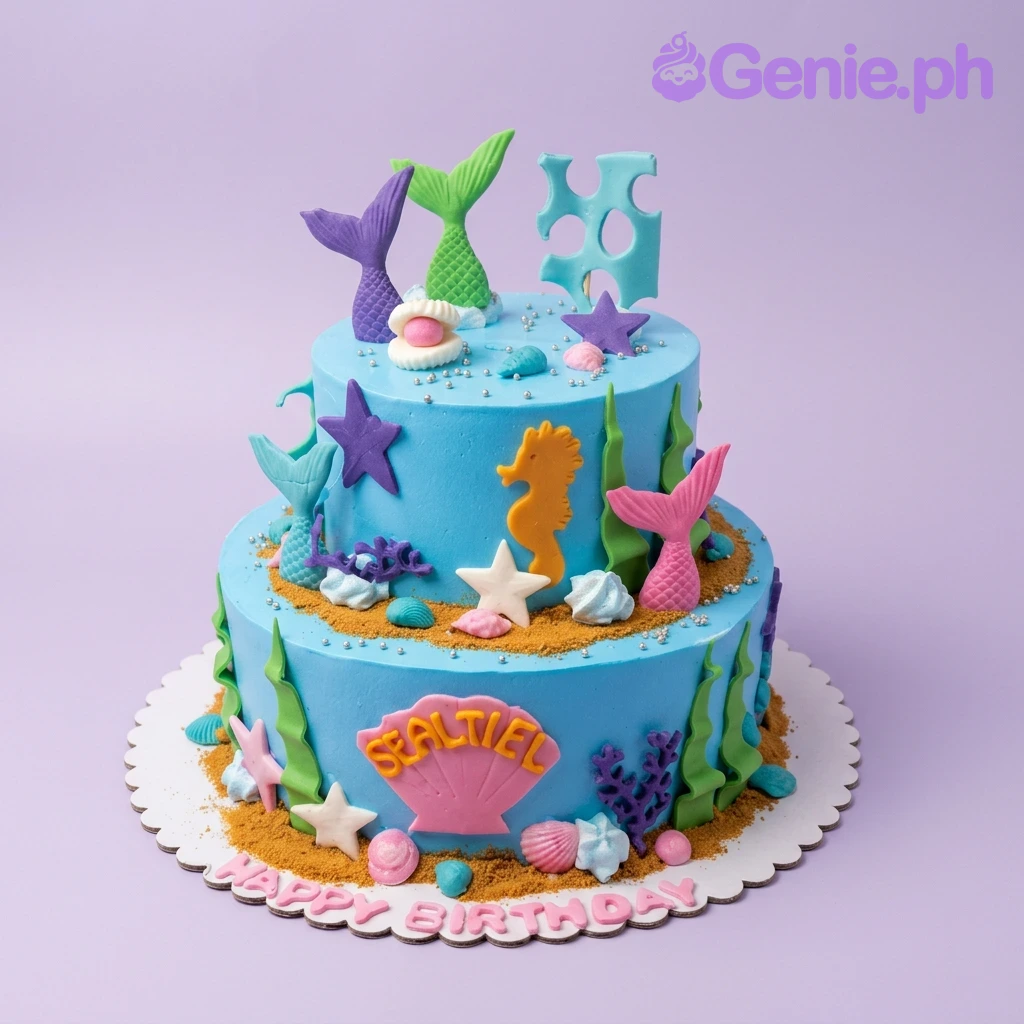 Mermaid Under The Sea Cake Design Mermaid Under The Sea Cake Design