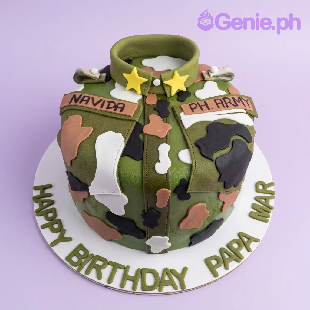 Military Camouflage Uniform Cake Design Military Camouflage Uniform Cake Design