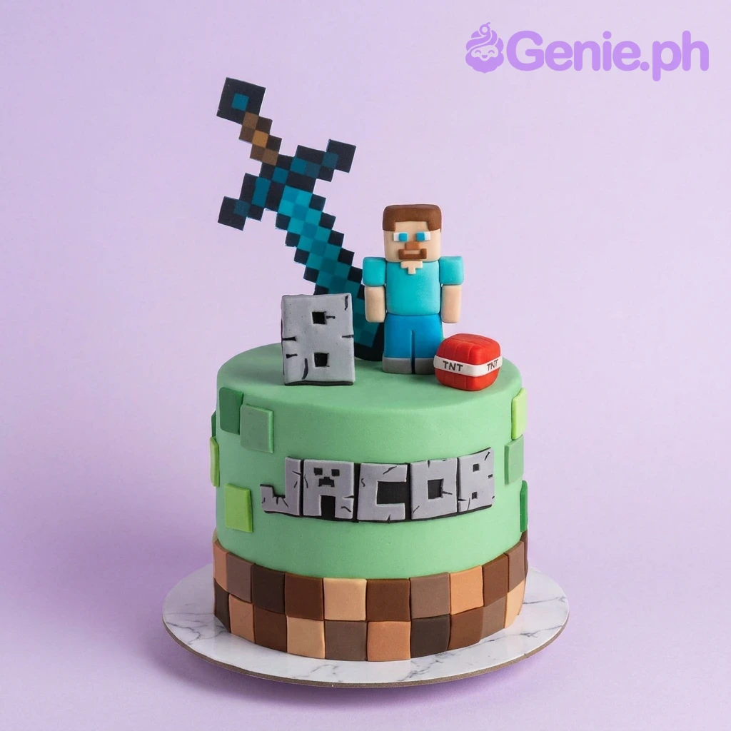 Minecraft Birthday Cake Design