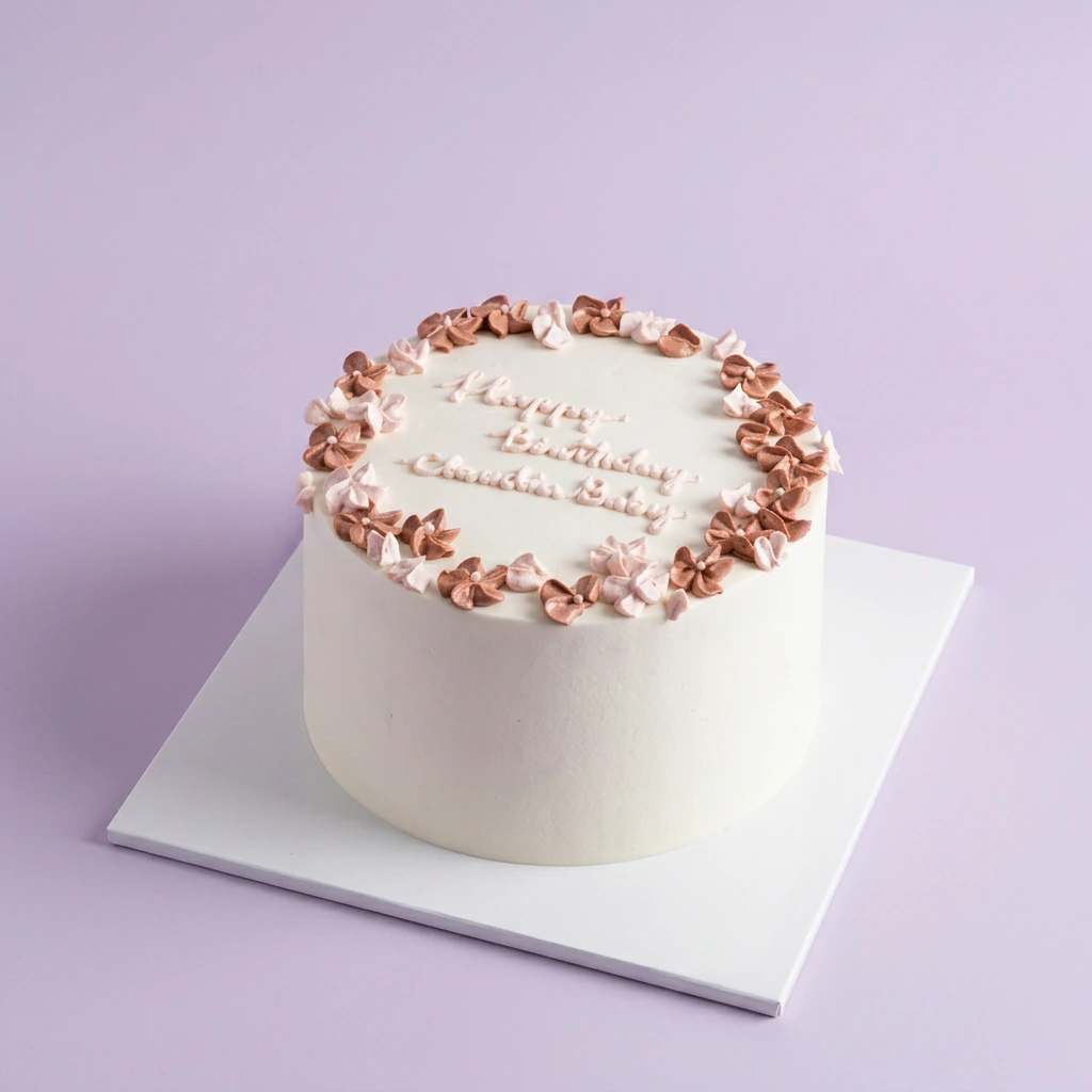 Minimalist Floral Cake