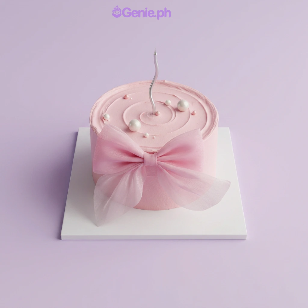 Minimalist Pink Sing Cake Design