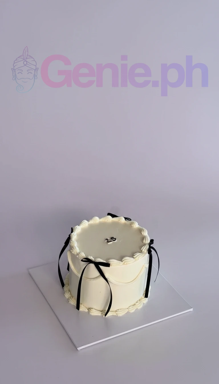 Minimalist Ribbon Cake
