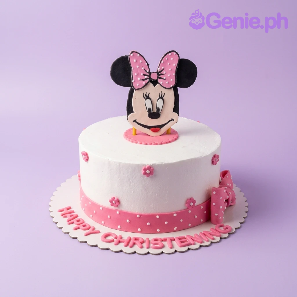 Minnie Mouse Christening Cake