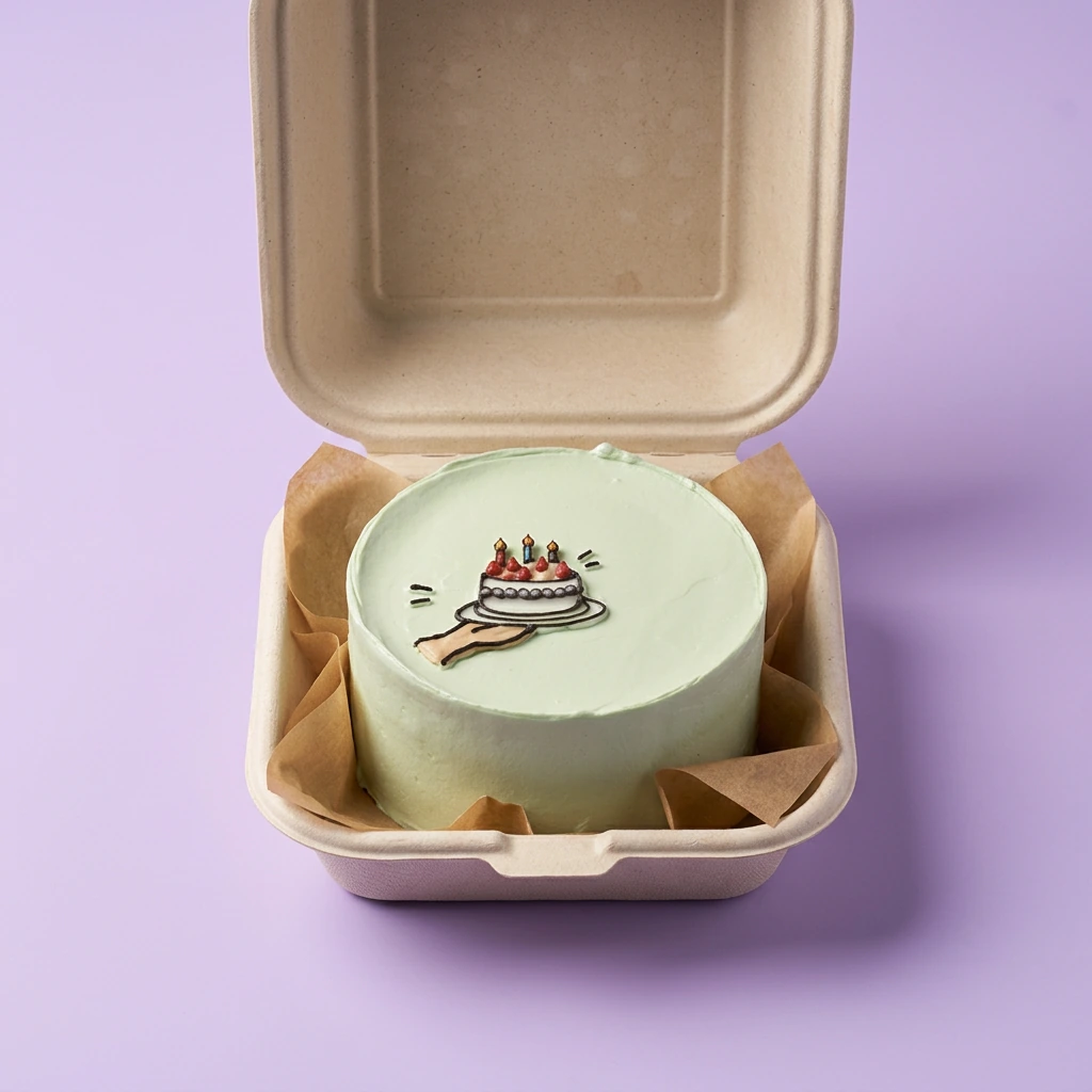 Mint Minimalist Bento Cake Design