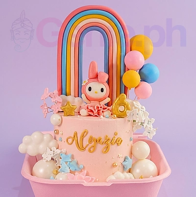 My Melody Rainbow Cake