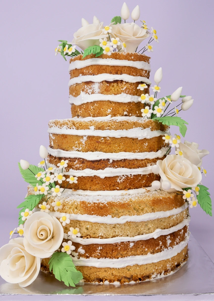 Naked Floral Cake