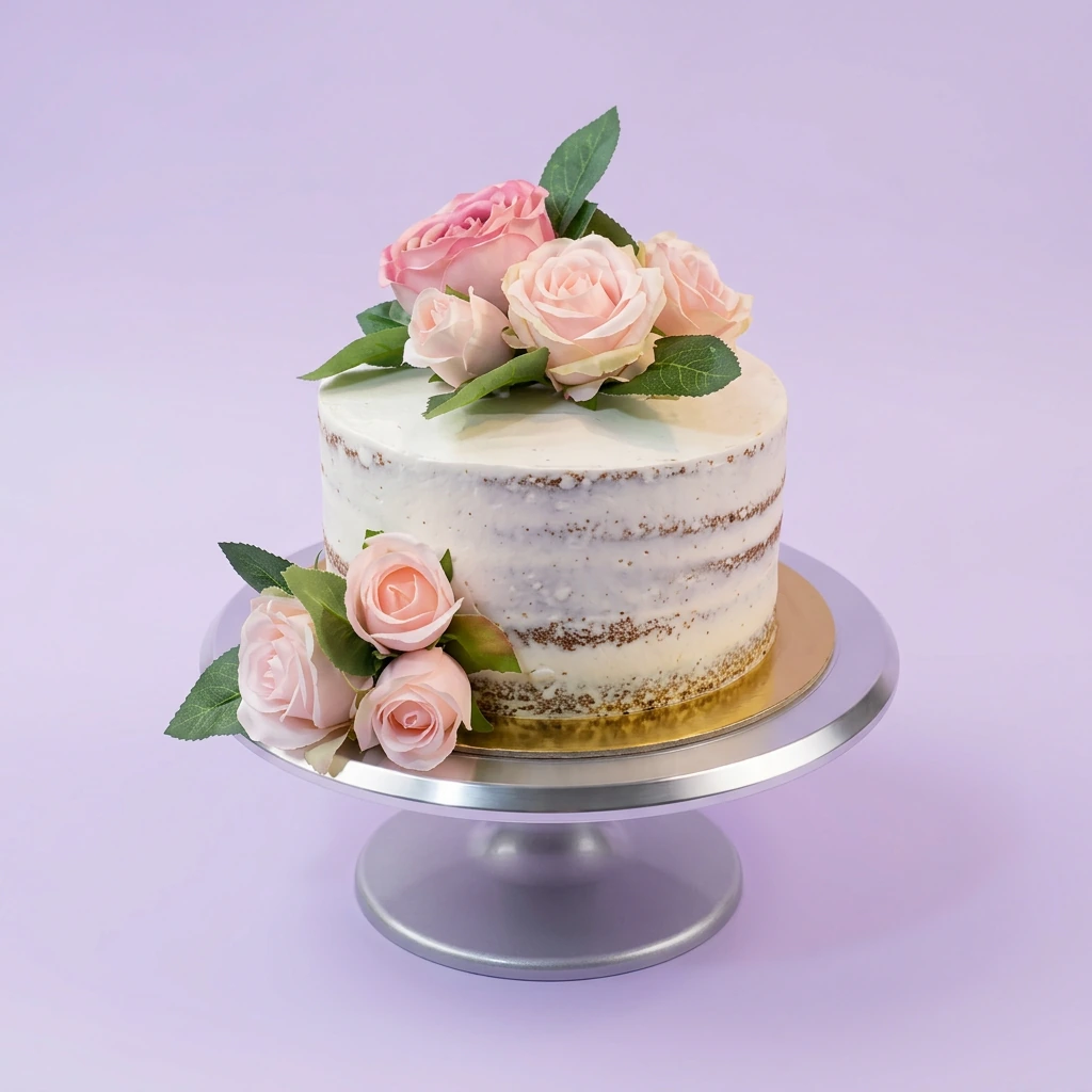 Naked Wedding Elegant Cake Design