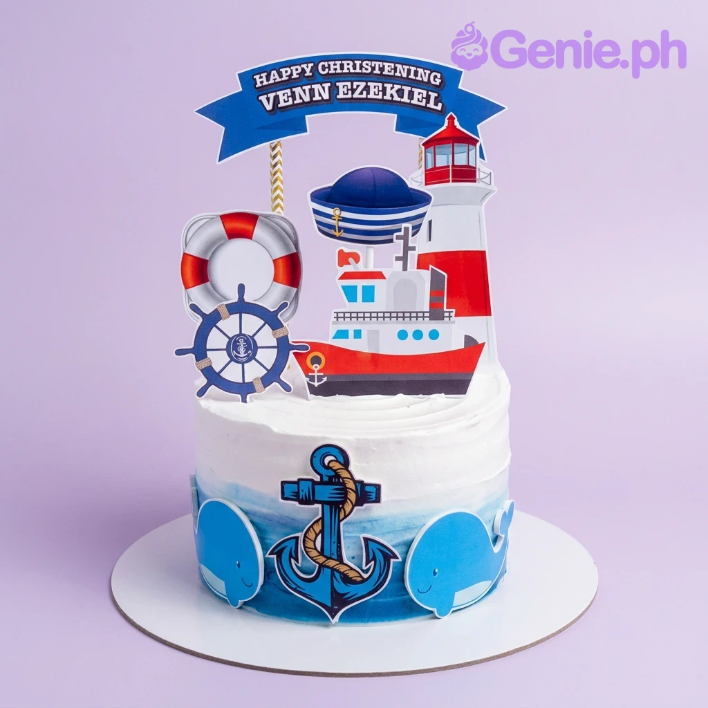 Nautical Christening Cake
