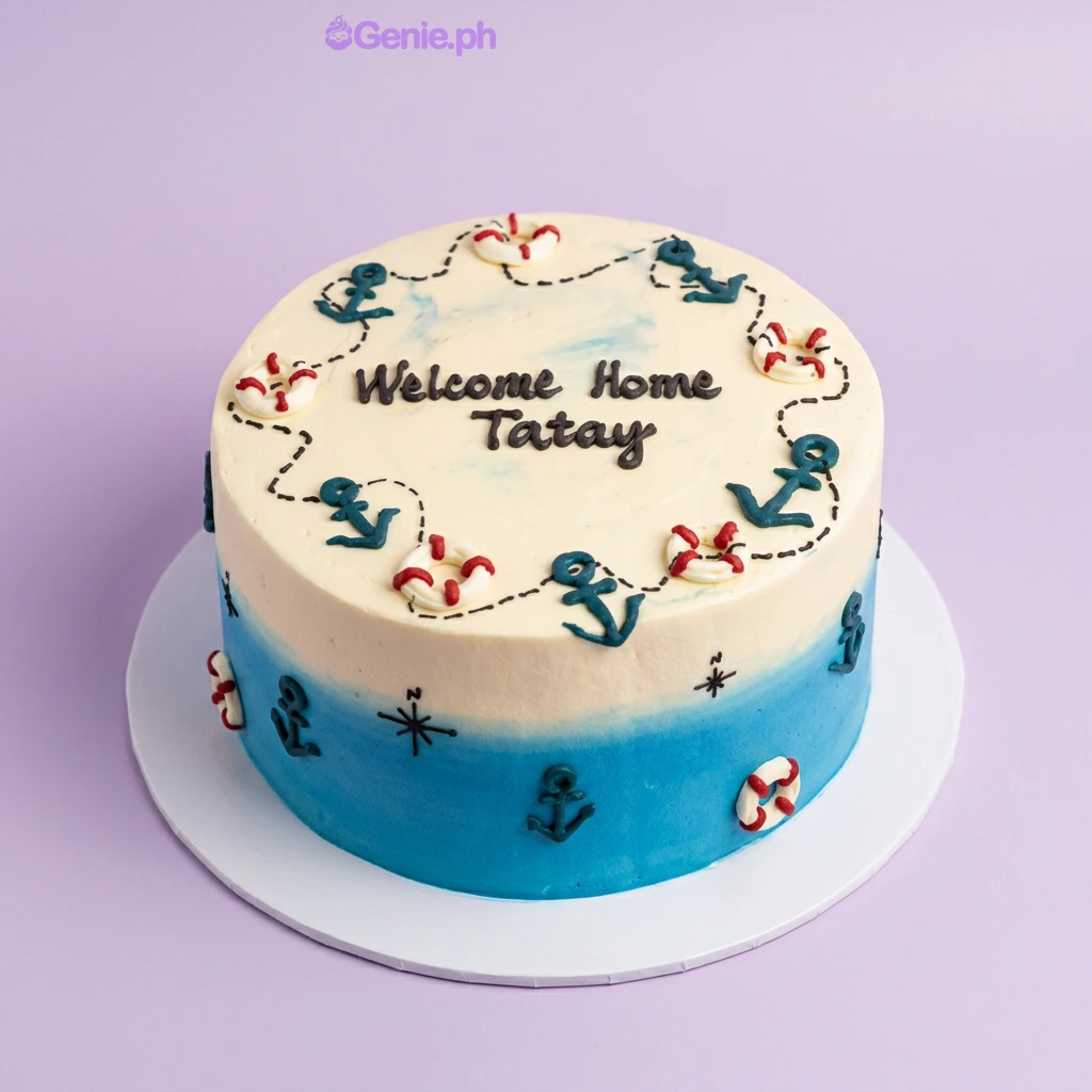 Nautical Welcome Home Ninja Cake Design Nautical Welcome Home Ninja Cake Design