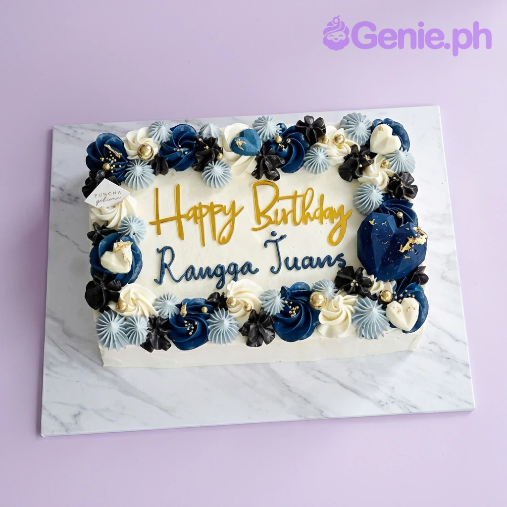 Navy Gold Birthday Ninja Cake Design Navy Gold Birthday Ninja Cake Design
