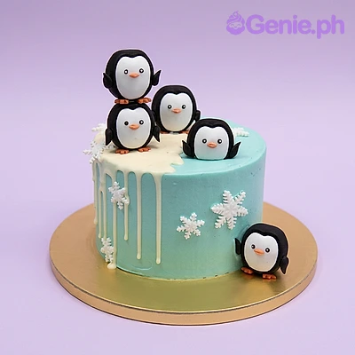 Penguin Snow White Cake Design