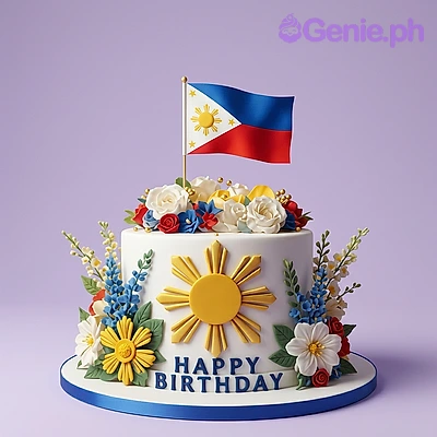Philippine Flag Yellow Cakes Cake Design