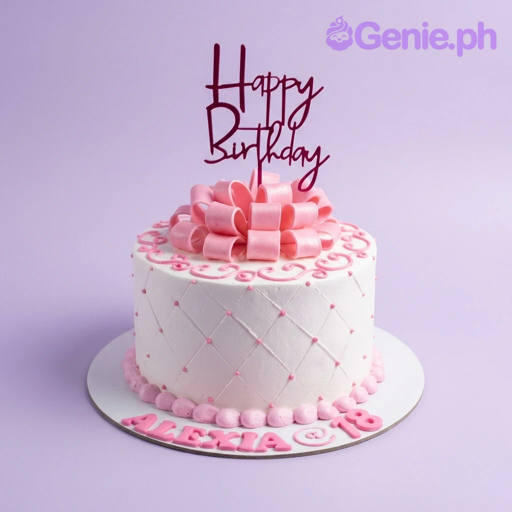 Pink Bow Debut Cake