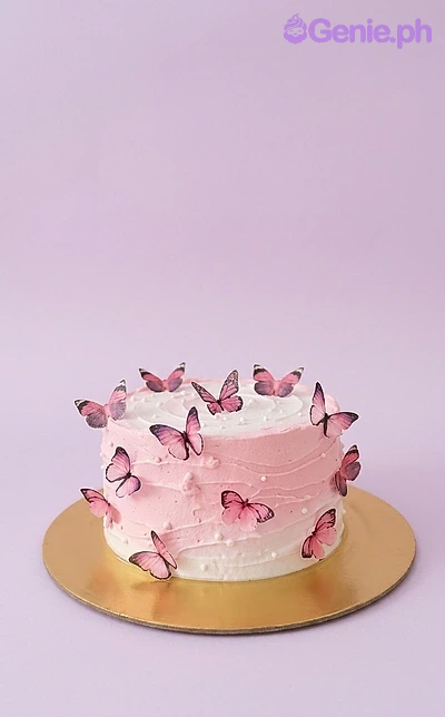 Pink Butterflies Cake