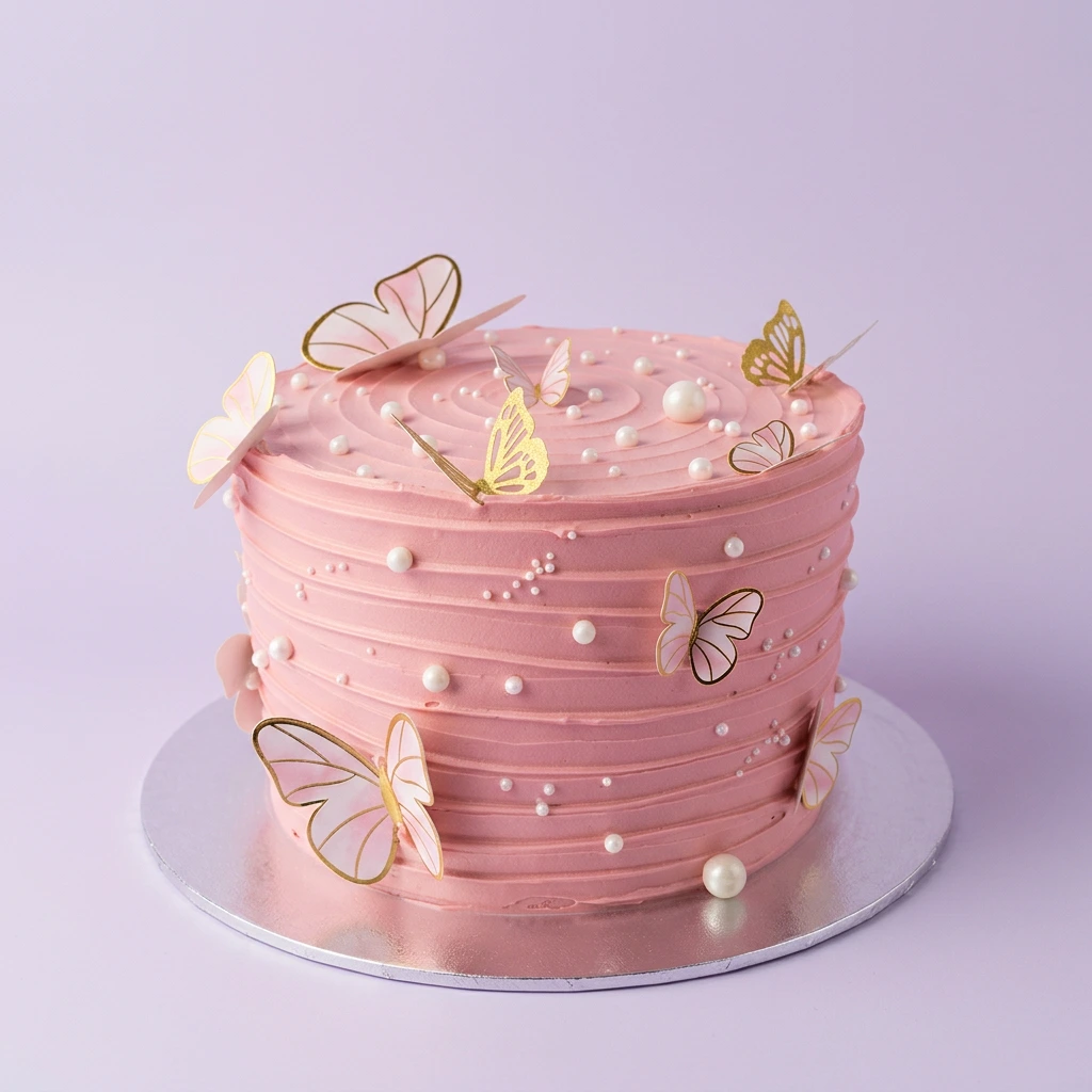 Pink Butterfly Cake