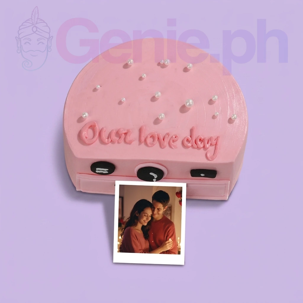 Pink Camera Debut Cake Design