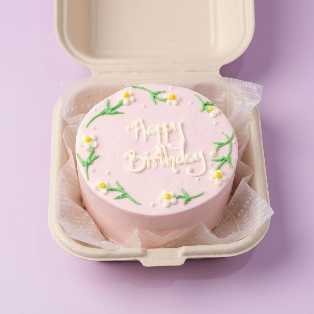 Pink Daisy Bento Elegant Cake Design