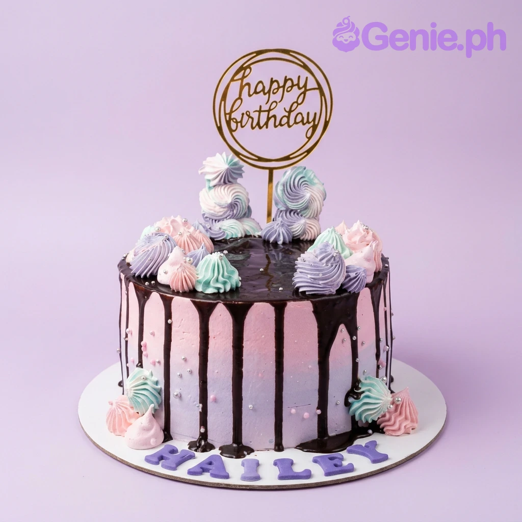 Pink Drip Drinks Cake Design Pink Drip Drinks Cake Design