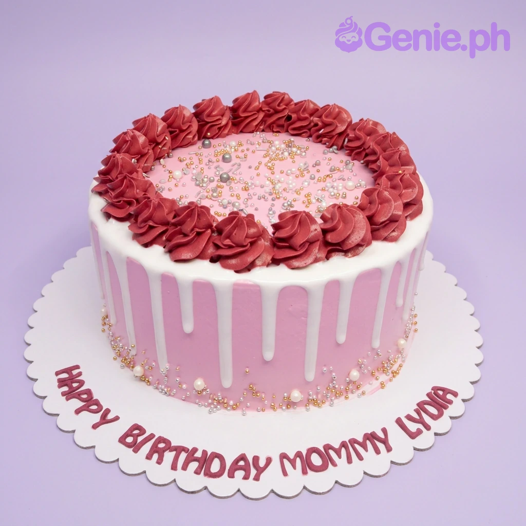 Pink Drip Drinks Cake Design Pink Drip Drinks Cake Design