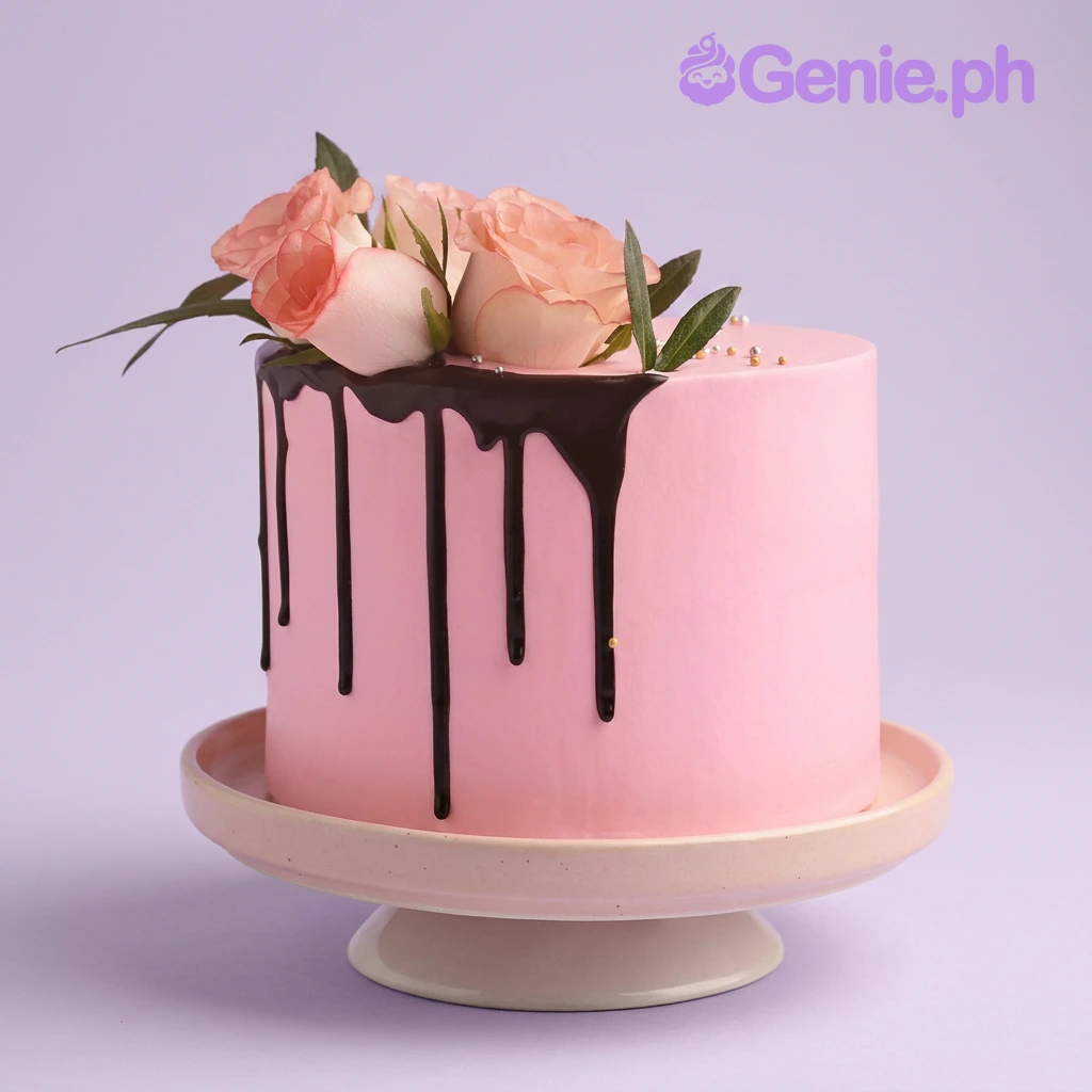 Pink Drip Cake