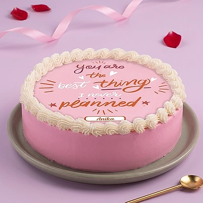 Pink Message Beshy Cake Design