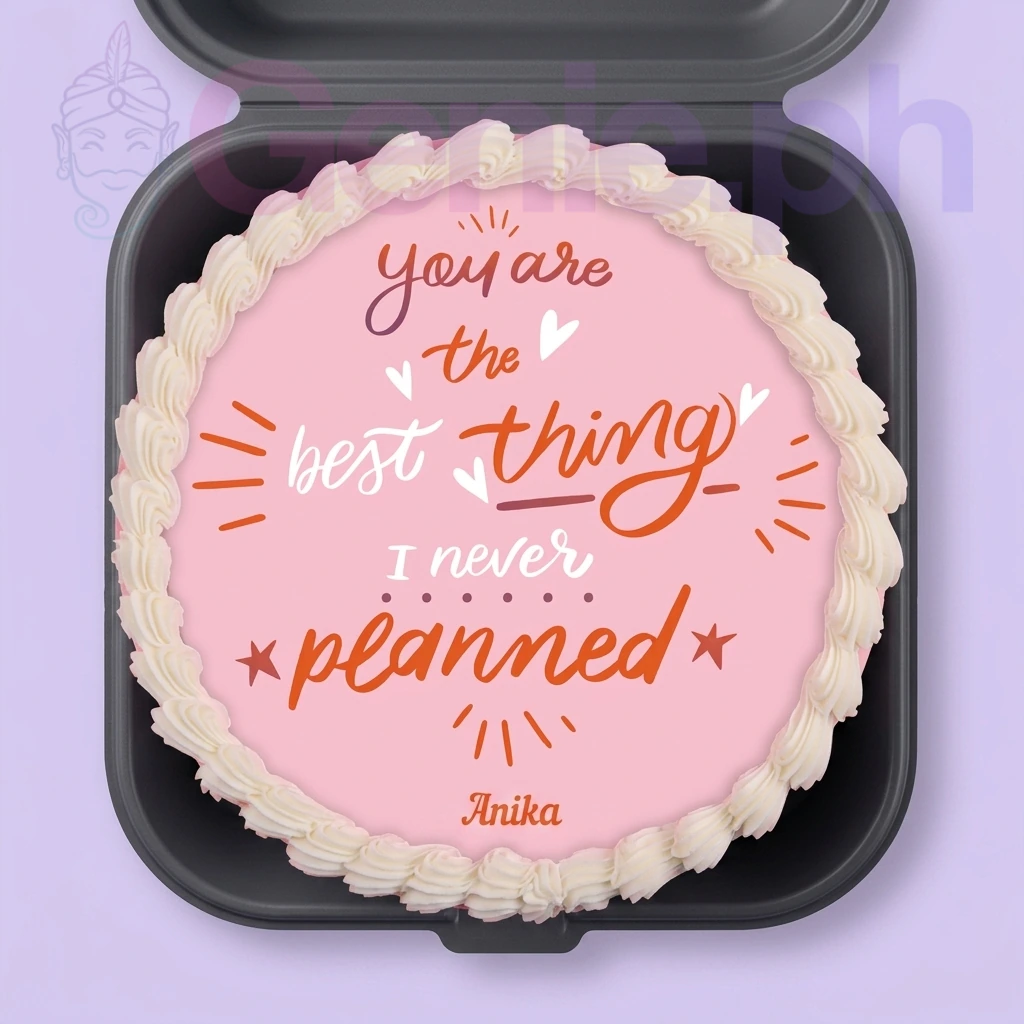 Pink Minimalist Beshy Cake Design