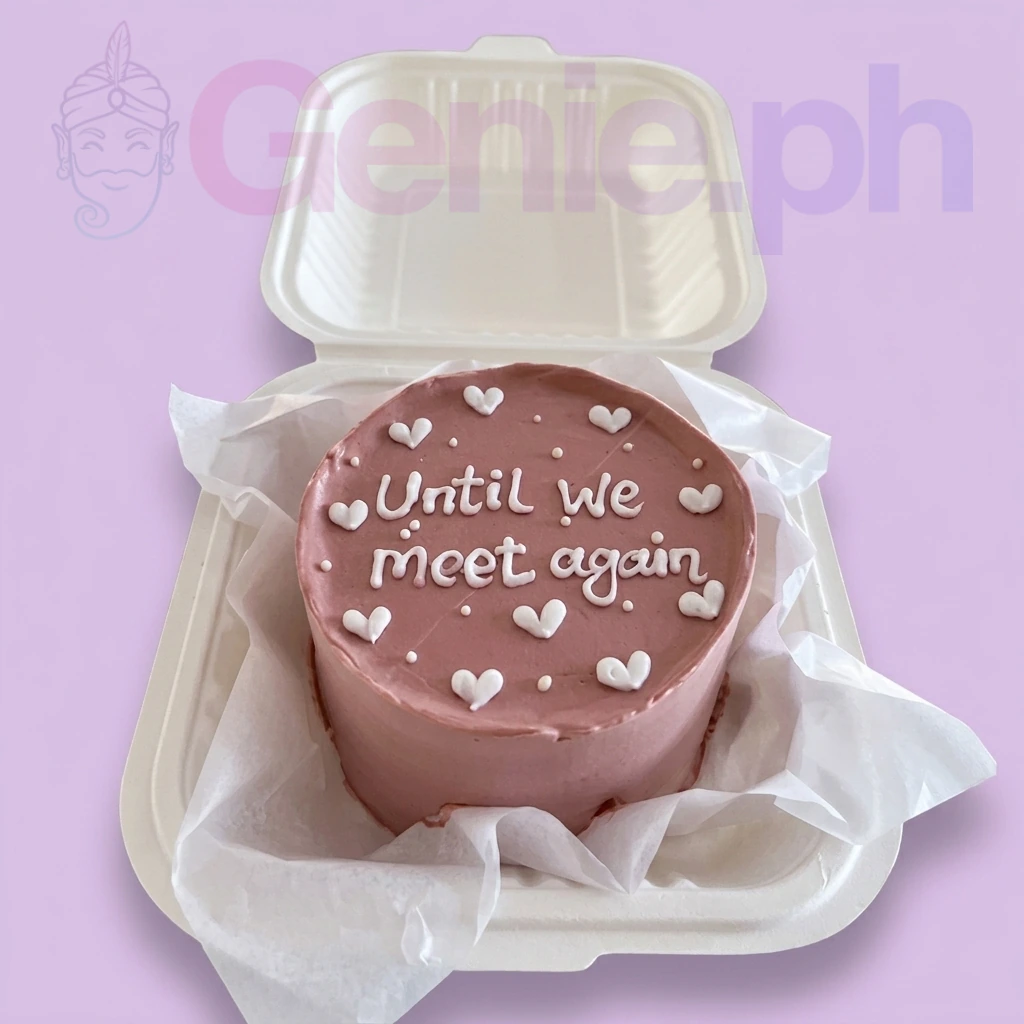 Pink Minimalist Farewell Cake Design