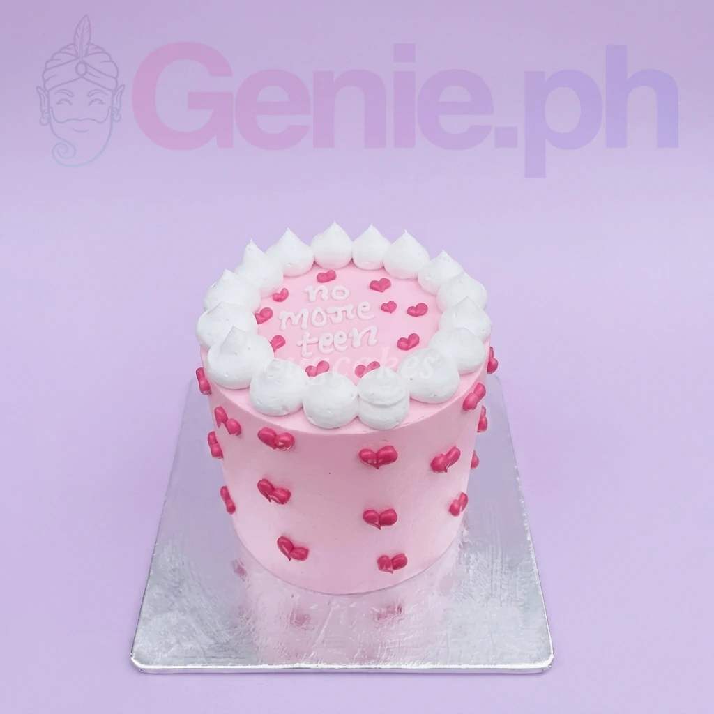 Pink Minimalist Twenty Cake Design