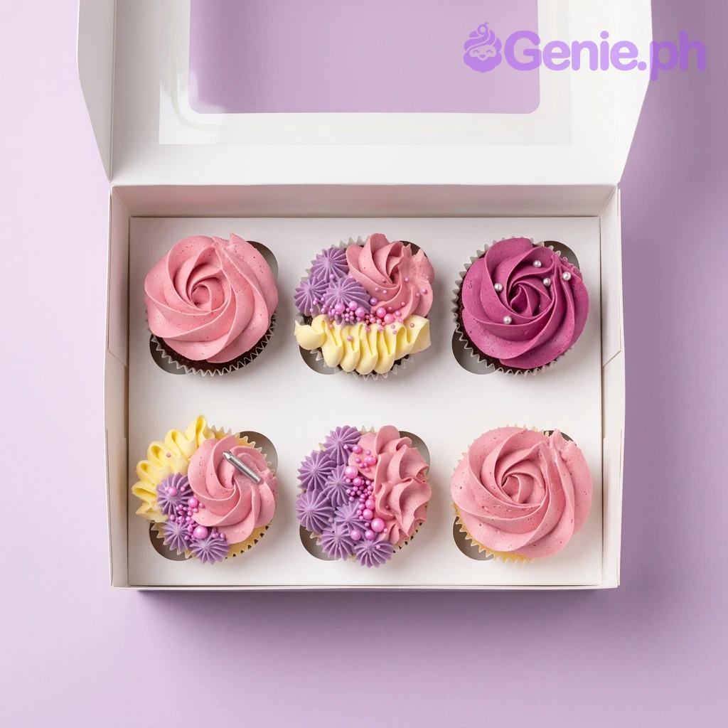 Pink Purple Dream Catcher Cupcakes Design